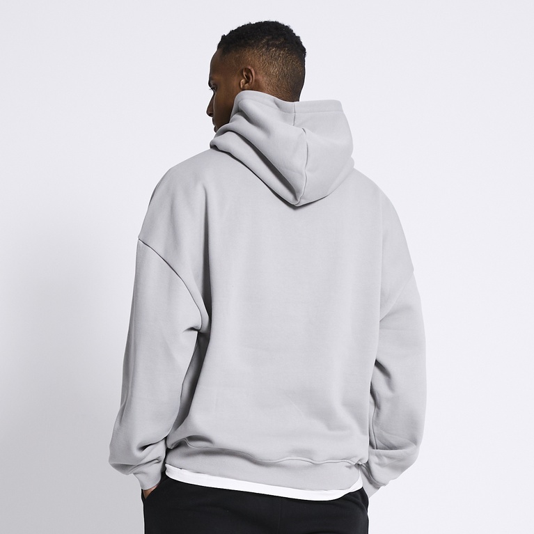 Printed hoodie "Over" Grey